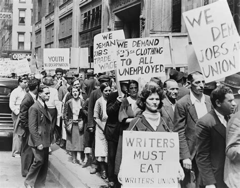 Great Depression Unemployment Signs