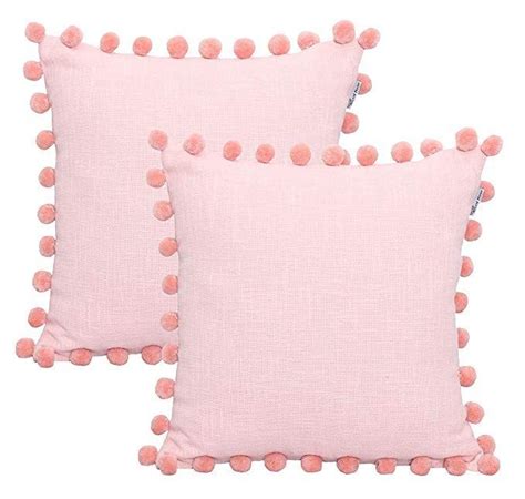Blush Pom Pom Pillows Pillows Pink Decorative Cushion Covers