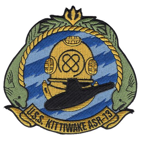 asr 13 uss kittiwake submarine rescue patch military logo rescue submarine