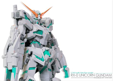 Gundam Guy Hguc 1144 Rx 0 Unicorn Gundam Green Psycho Frame Painted