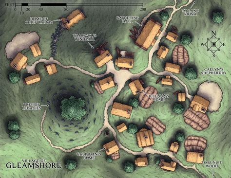 Map For A Village Of Wood Elves In Our Campaign Rdndnext