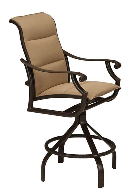 Montreux Ii Padded Sling Swivel Bar Stool Outdoor Patio Furniture