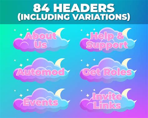 Pink Purple And Blue Discord Channel Header Package Gradient Etsy