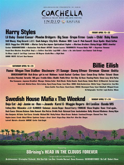 Coachella 2022 lineup includes the Weeknd, Swedish House Mafia, Harry ...