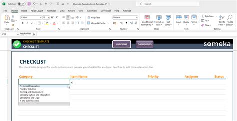 Kontrol Listesi Excel Ablonu Checklist