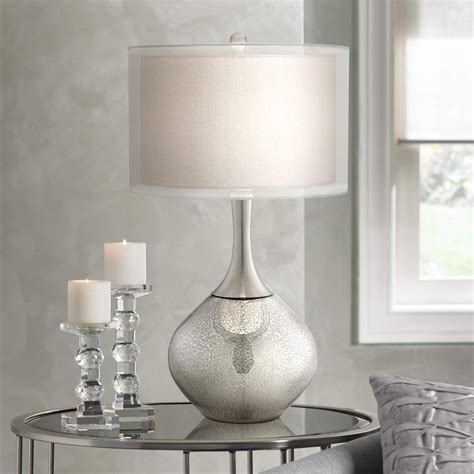 Possini Euro Design Swift Modern Mercury Glass Table Lamp 7c391 Lamps Plus Silver Table