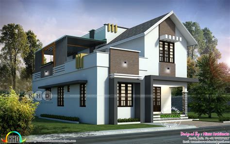 Minar Architects Presents A Sloping Roof 4 Bedroom Home Kerala Home