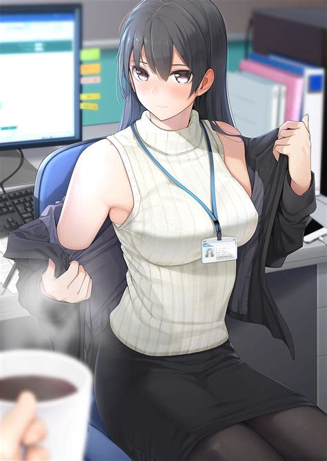 Office Anime 2021 Anime Office Girl Lady Girls Pinkville Sexyanime Officegirl Desk Tbib