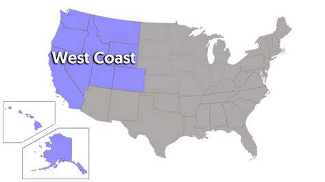 Download Map Of Us West Coast States Free Photos