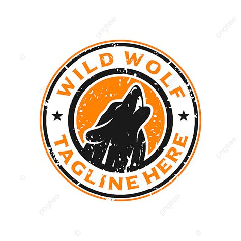 Wolf Stamp Circle Logo Design Template Template Download On Pngtree