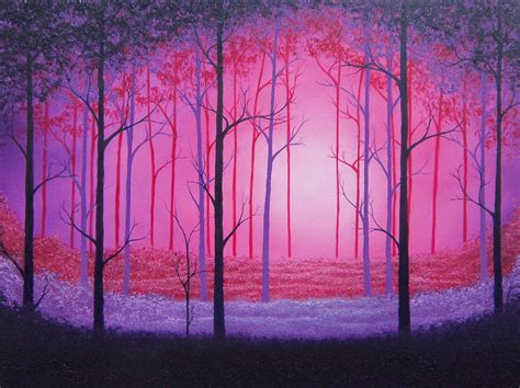 Forest Art Paintings Dark Art Foggy Forest Oil Painting