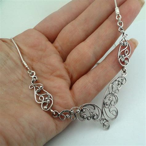 New Collection Sterling Silver Filigree Necklace S N Via