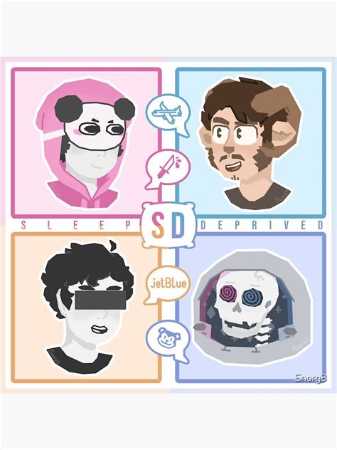 Sleep Deprived Podcast Portrait Sticker For Sale By Snorg3 Redbubble