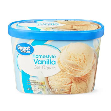Great Value Homestyle Vanilla Ice Cream 48 Fl Oz