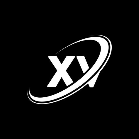 Diseño Del Logotipo De La Letra Xv Xv Letra Inicial Xv Círculo