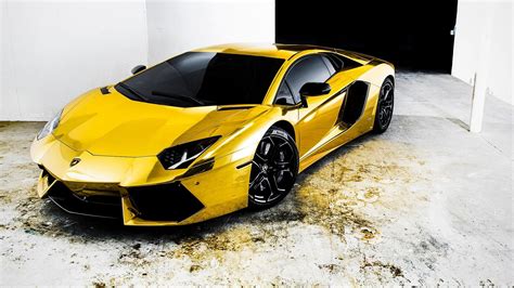 🥇 Cars Gold Vehicles Yellow Lamborghini Aventador Lp700 4 Wallpaper