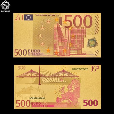 Collectible Valuta 500 Euro Kleur Bankbiljet Replica Papier Geld Note