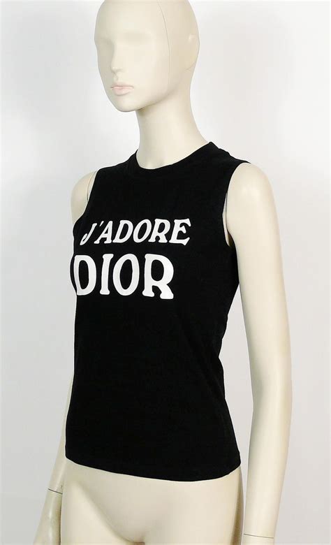 Christian Dior By John Galliano Iconic Black Jadore Dior Tank Top Us
