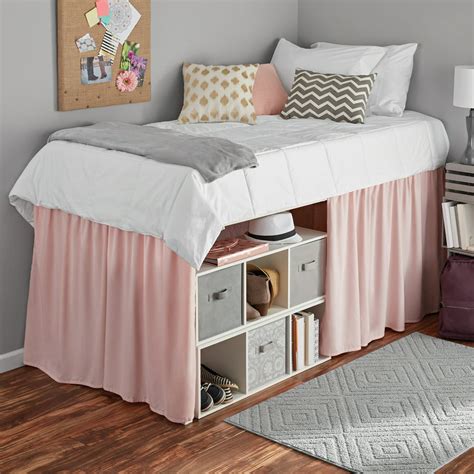 Mainstays Extra Long Extended Dorm Bed Skirt 1 Each