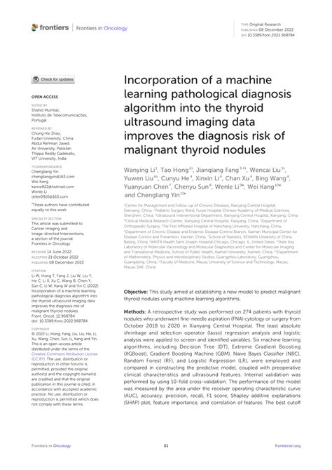 Pdf Incorporation Of A Machine Learning Pathological Diagnosis