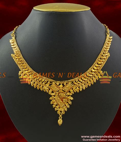 nckn388 gold plated guarantee necklace traditional calcutta design