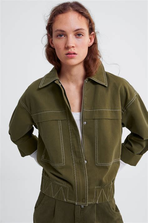 Zara Suits For Women Clothes For Women Outerwear Sale Khaki Jacket