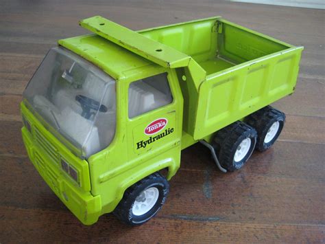Reserved For Meghan Vintage Tonka Green Metal Toy Dump Truck Etsy