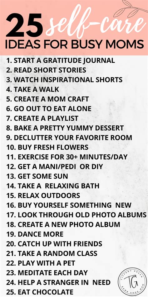 25 Quick And Easy Self Care Ideas For Busy Moms Busy Mom Baby Care