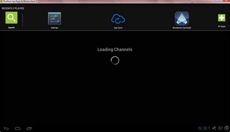 Android Bluestacks Stuck On Loading Channels Itecnote