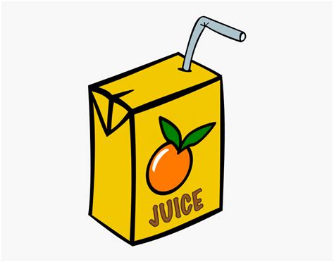 Juice Box With Straw Orange Juice Box Clipart Hd Png Download Kindpng