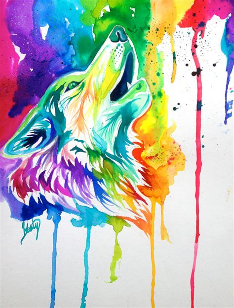 Colorful Wolf By Lucky978 On Deviantart