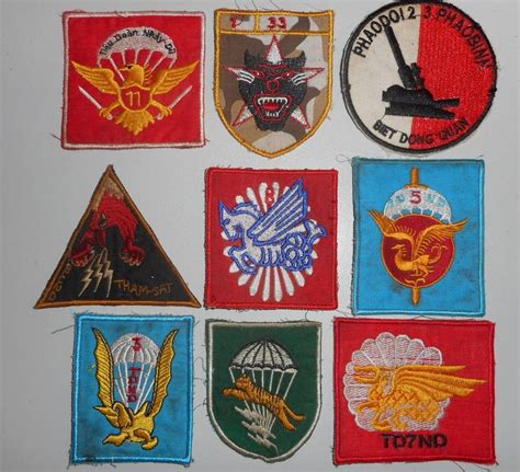 Arvn Airborne South Vietnam War Patches Patch Lot Of 9