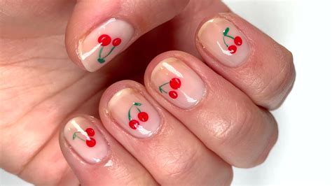 Cherry Nail Art Manicure Olive And June Youtube