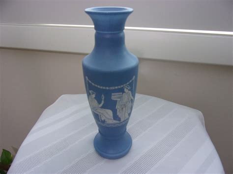 Vintage Blue And White Vase Etsy