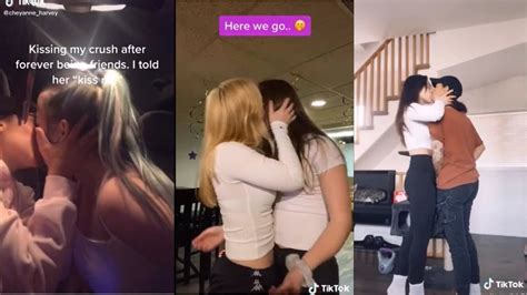 trying to kiss my best friend lesbian edition tiktok compilation youtube