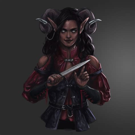 Artstation Tiefling Warlock