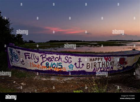 The Folly Boat A Landmark Public Art Project Along The Marsh At Sunset