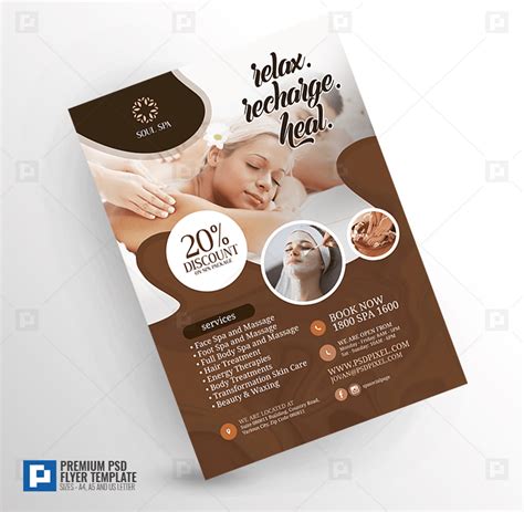Spa And Massage Flyer Psdpixel