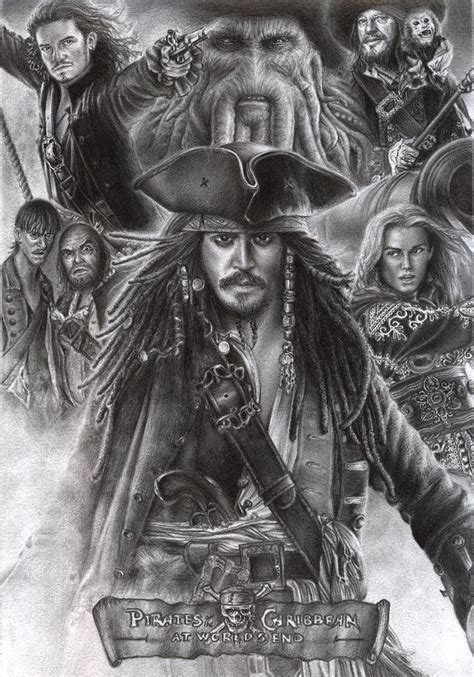 Pirates Of The Caribbean Pirates Of The Caribbean Jack Sparrow Drawing