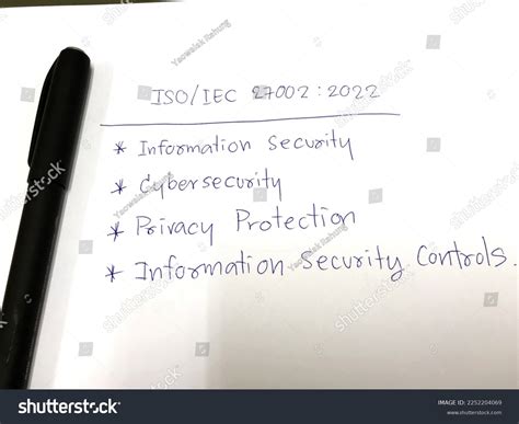 Isoiec 270022022 Information Security Cybersecurity And Stock Photo