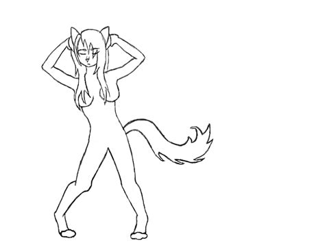 Dancing Catgirl Outline By I Redeemer I On Deviantart