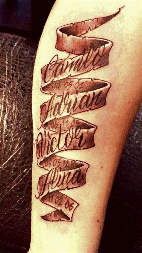 Tattoo With My Kids Name On Their Dads Arm Tattoos With Kids Names
