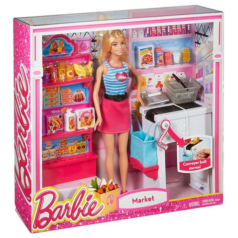 Barbie Malibu Ave Shops With Barbie Doll Grocery Store T Set Nib