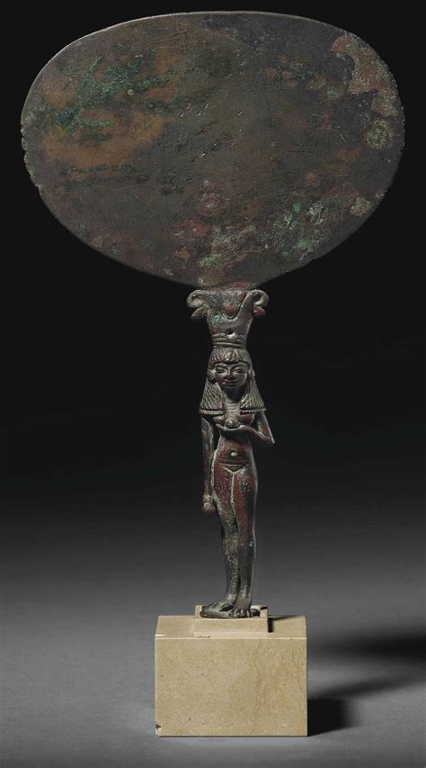 An Egyptian Bronze Mirror New Kingdom Early To Mid 18th Dynasty Circa 1550 1425 B C