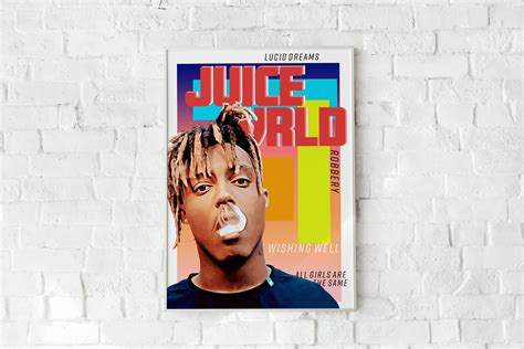 Juice Wrld Poster Hip Hop Poster Rap Poster Rap Art Print Etsy Uk