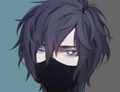 Grey Hair Green Eyes Anime Boy Original Hd Wallpaper Background
