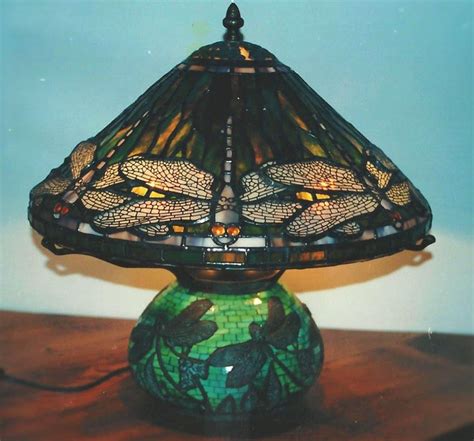 Louis Comfort Tiffany Dragonfly Lamp Base Reproduction Stained