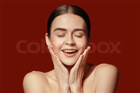 Beautiful Female Face Perfect Skin Stock Image Colourbox