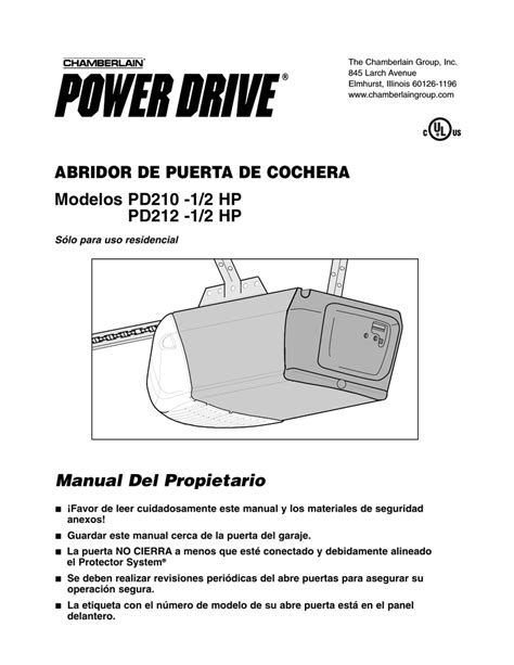 Liftmaster 1 2 Hp Manual