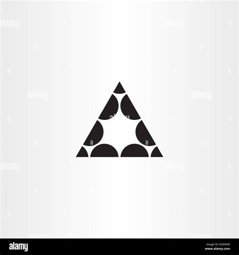 Black Triangle Symbol Geometric Icon Logo Element Stock Vector Image